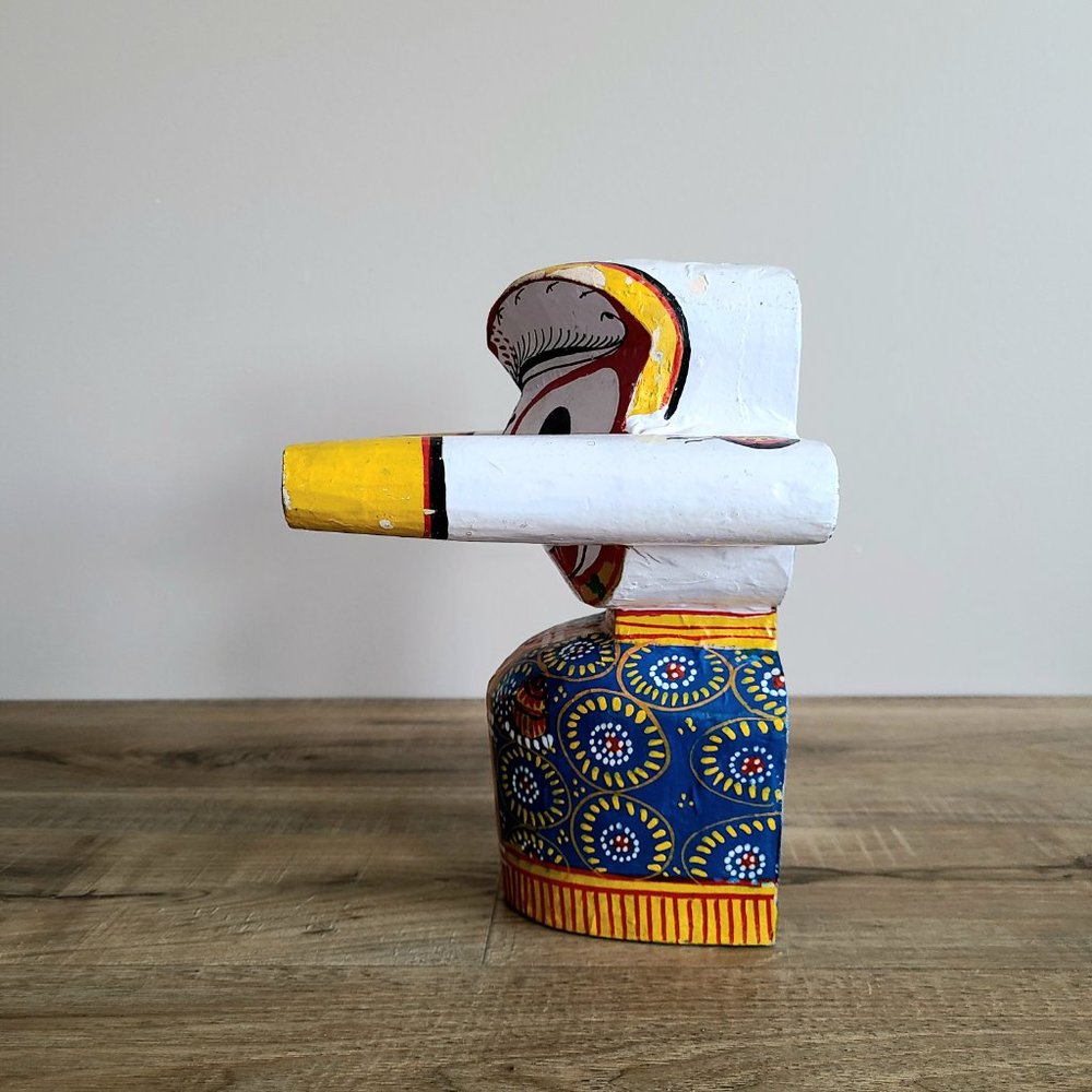 10'' tall hand crafted wooden Indian traditional doll Lord Jagannath. - Picture 3 of 8